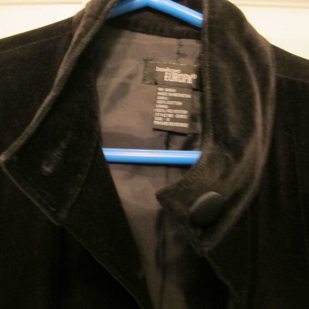 Sitewide sale  Black Velvet long jacket size 8 - Picture 2 of 11